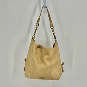 Brahmin Pebbled Leather Elegant Tan Hobo Shoulder Bag